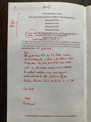 The title page with instructions to the reviser